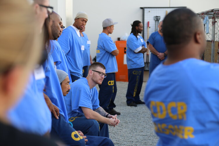 Troy with other inmates.